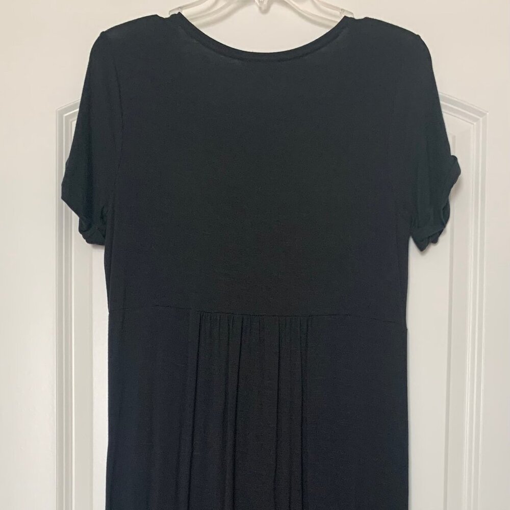 EUC J. Jill Black Maxi Dress w/ Pockets - PXS - Picture 2 of 6